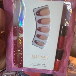 Red Ombre False Nail Set